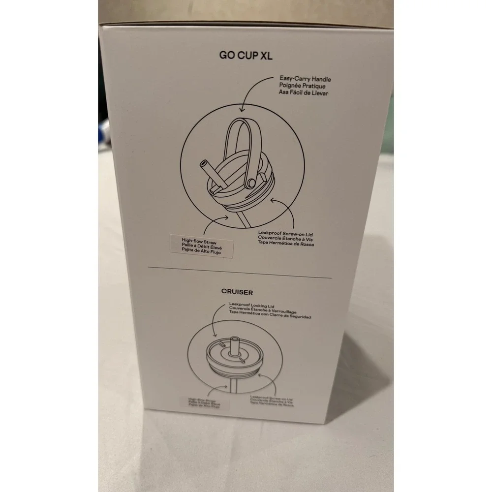 Corkcicle Leakproof 2 Pack Go Cup XL 30oz Walnut & Cruiser 22oz White 1901800